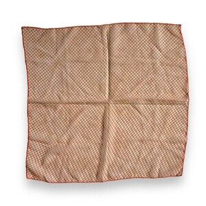 Vintage Orange Square Scarf 20” X 19” Women Scarve Unisex